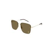 Saint Laurent Guld Metall Solglasögon - SL 461 Yellow, Unisex