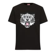 Kenzo Svart Tigerhuvud T-shirts och Polos Black, Herr