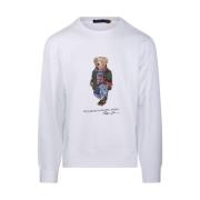 Ralph Lauren Rundt Hals Sweatshirt White, Herr