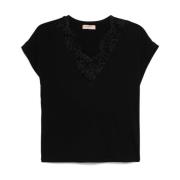 Twinset Svart T-shirts och Polos Kollektion Black, Dam