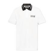 Versace Jeans Couture Polo med tryckt logotyp White, Herr