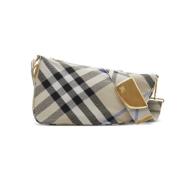 Burberry Klassiskt Logoskulderväska Beige Beige, Dam