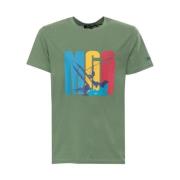 MCS Logotyp Bomull T-shirt för Kvinnor Green, Herr