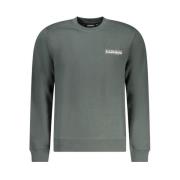 Napapijri Grön Crew Neck Logo Sweatshirt Green, Herr