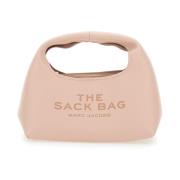 Marc Jacobs Rosa Mini Sack Handväska med Logotyp Pink, Dam