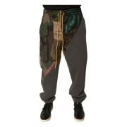 Dolce & Gabbana Camouflage Patchwork Jogger Sweatpants Multicolor, Her...