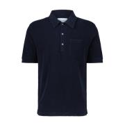 Closed Terry Polo Shirt Klassisk Stil Blue, Herr