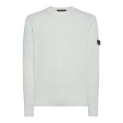 Peuterey Vit Crewneck Sweater Caliper 01 White, Herr