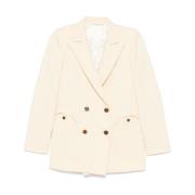 Blazé Milano Vit Blazer Jacka Damkläder White, Dam