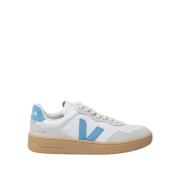 Veja Lädersneakers med gummisula Beige, Dam