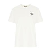 A.P.C. Broderad logotyp t-shirt - Vit White, Herr