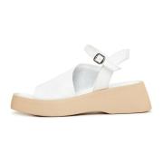 Cesare Gaspari Casual plattformsandaler White, Dam