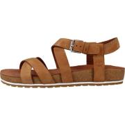 Timberland Malibu Waves Ankel Platta Sandaler Brown, Dam