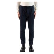 CORSINELABEDOLI Slim Fit Byxor med Elastisk Midja Blue, Herr