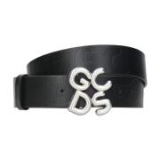 GCDS Belt Black, Herr