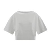 SOEUR Vit Bomull Båtringad T-shirt White, Dam