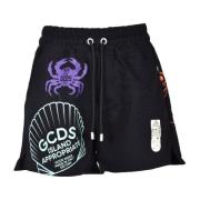 GCDS Bomull Bermuda Shorts Black, Herr