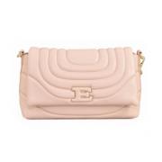 Ermanno Scervino Flap Rives Axelväska Pink, Dam