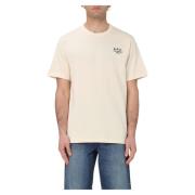 A.P.C. Ekologisk Bomull T-shirt Rue Madame Beige, Herr