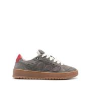 SANTHA Suede Gray Stiliga Sneakers Gray, Herr