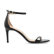 Stuart Weitzman Patent klack sandaler Nudist Black, Dam