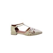 ANGEL ALARCON Ivory Låg Klack Lackpumps White, Dam