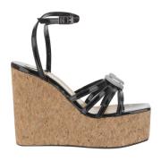 MACH & MACH Stiliga Wedges för Kvinnor Black, Dam