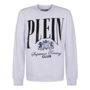 Philipp Plein Racing Club Rund Hals Sweatshirt White, Herr