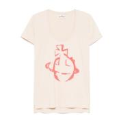 Vivienne Westwood Beige Scoop Neck T-shirts och Polos Beige, Dam