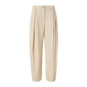 PINKO Beige Byxor med Dold Dragkedja Beige, Dam