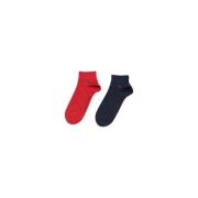 Tommy Hilfiger Röda ankelsockor 2 par Multicolor, Herr