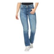 Guess Blå Denim Straight Leg Jeans Blue, Dam