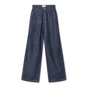 Mads Nørgaard Cosy Denim Sotem Byxor Mörk Indigo Blue, Dam