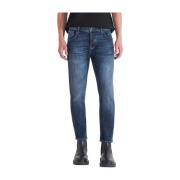 Antony Morato Slim Ankel Längd Denim Jeans Blue, Herr