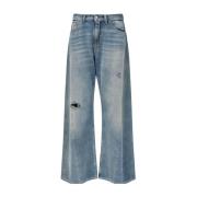 MM6 Maison Margiela Blå Distressed Denim Jeans Blue, Dam