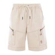 Moncler Cargo Shorts Vit White, Herr