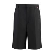 Gucci Grön-Röd-Grön Web Bermuda Shorts Black, Herr