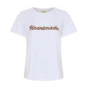 Heartmade Logo T-shirt Topp Vit White, Dam