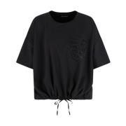 Emporio Armani Stiliga Sweatshirts och Hoodies Black, Dam