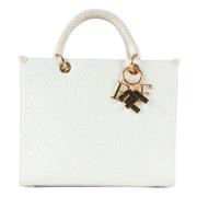 Elisabetta Franchi Stor Jacquard Raffia Handväska White, Dam