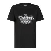 Elisabetta Franchi Avslappnad Bomull T-shirt Black, Dam