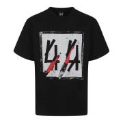 44 Label Group Svart T-shirt med rund hals Black, Herr