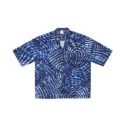 Marcelo Burlon Polyesterskjortor Blue, Herr