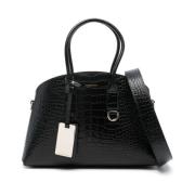 Emporio Armani Krokodileffekt Svarta Väskor Black, Dam