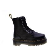 Dr. Martens Svarta läderkängor med dragkedja Black, Dam