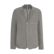 Transit Grå Linneblazer Ss25 Gray, Herr