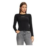 Guess Ekologisk bomull dam T-shirt Regular Fit Black, Dam