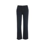 Mother Svarta Mid Rise Rambler Zip Jeans Black, Dam