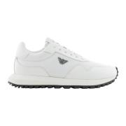 Emporio Armani Nylon Sneakers Mex för Män White, Herr