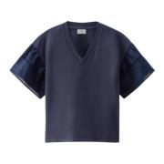 Woolrich Ballongärm Dam T-shirt Lakeside Blue, Dam